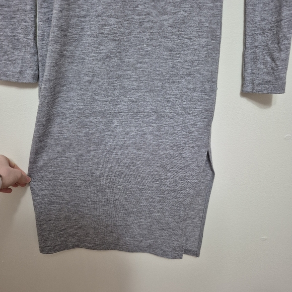 Wilfred Free Women’s Neutral Minimalist Grey Long Sleeve Midi Dress – Size Small - Picture 3 of 5